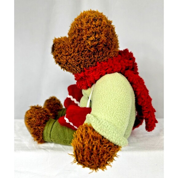 VINTAGE Hallmark 2002 Brown Teddy Bear w Red Mittens 12” Plush Christmas Winter - Picture 3 of 11